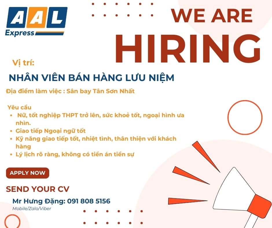 THÔNG BÁO TUYỂN DỤNG THÁNG 5/2025